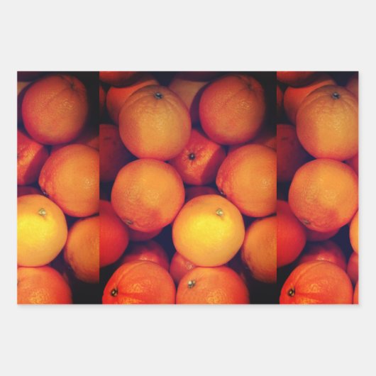 Gewürzbeere aus Rot, Birne und Orangenfrüchten Geschenkpapier Set (Vorderseite 3)