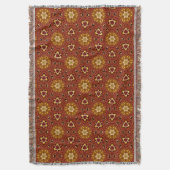 Gewürzbraun-Gelb-Masala-Muster Decke (Vorderseite Vertikal)