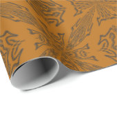 Gewürzbraune Holzkohle Grau Abstraktes Muster Geschenkpapier (Rolleneckpunkt)