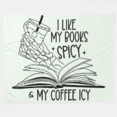 Gewürzbücher und Icy Coffee Fleecedecke (Vorderseite (Horizontal))