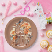 GewürzCider Orange Gold Blaue Birdcage Pappteller (Party)