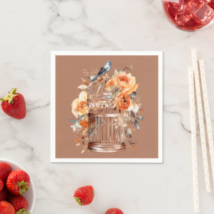 GewürzCider Orange Gold Blaue Birdcage Serviette