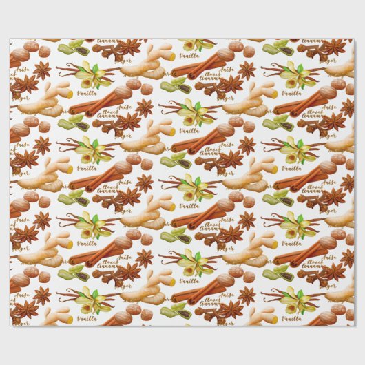 Gewürze Cooking Vanilla Club Geschenkpapier (Flach)