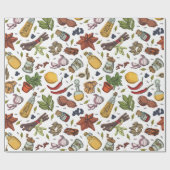 Gewürze Geschenkpapier (Flach)