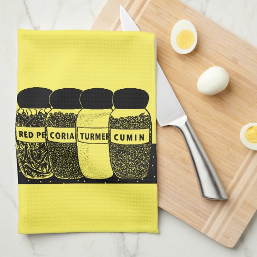 Gewürze Geschirrtuch (Viertel Falte)