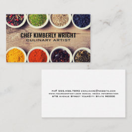 Gewürze in Ramekins Visitenkarte