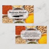 Gewürze in Zinnassen Visitenkarte (Vorne/Hinten)