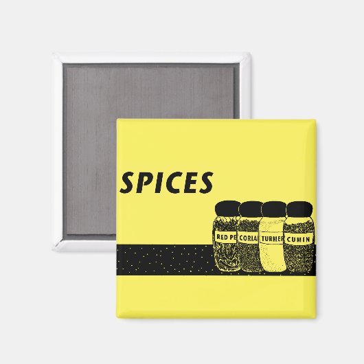Gewürze Magnet (Vorderseite/Rückseite)