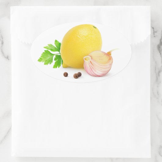 Gewürze Ovaler Aufkleber (Tasche)