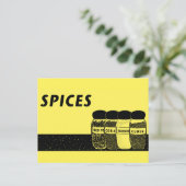 Gewürze Postkarte (Stehend Vorderseite)