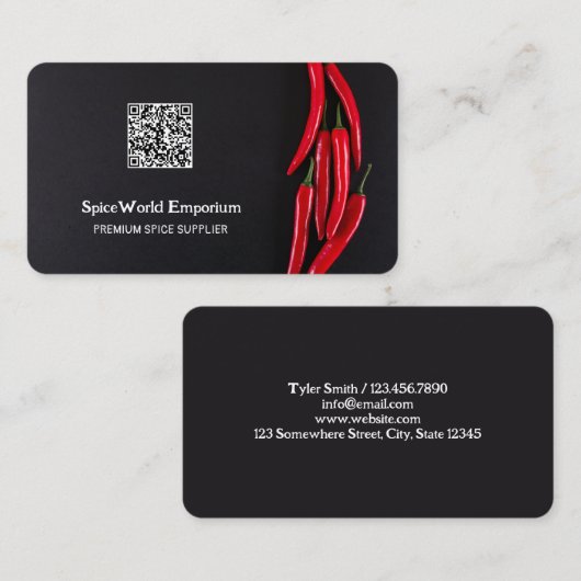 Gewürze QR Visitenkarte (Vorne/Hinten)