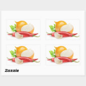 Gewürze Rechteckiger Aufkleber (Blatt)