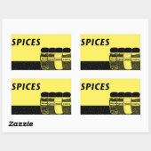 Gewürze Rechteckiger Aufkleber (Blatt)