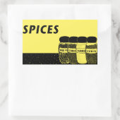 Gewürze Rechteckiger Aufkleber (Tasche)