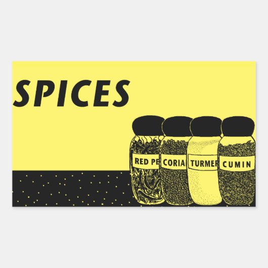 Gewürze Rechteckiger Aufkleber (Vorderseite)