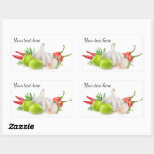 Gewürze Rechteckiger Aufkleber (Blatt)