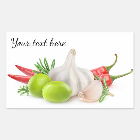 Gewürze Rechteckiger Aufkleber (Vorderseite)