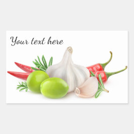 Gewürze Rechteckiger Aufkleber