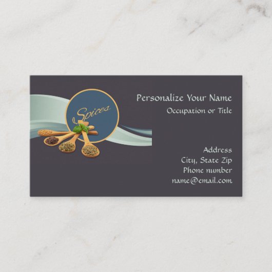 Gewürze und Catering Koch Visitenkarte (Vorderseite)