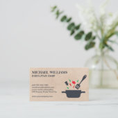 Gewürze und Kochen in Pot Visitenkarte (Stehend Vorderseite)