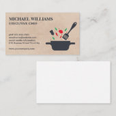 Gewürze und Kochen in Pot Visitenkarte (Vorne/Hinten)