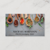 Gewürze und Kräuter aus Holz Visitenkarte (Vorderseite)