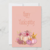 Gewürze und Nizza Pink Pumpkin Erntedank Dinner Einladung (Rückseite)