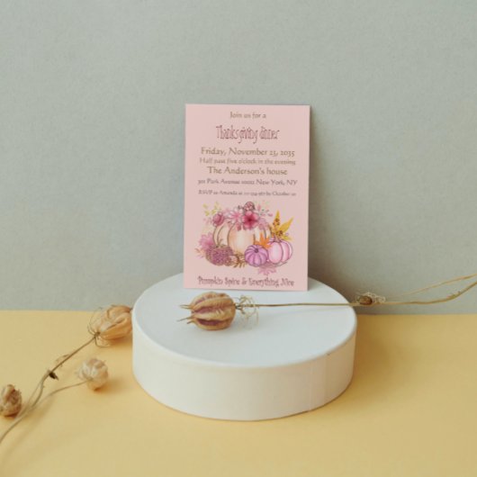 Gewürze und Nizza Pink Pumpkin Erntedank Dinner Einladung