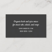 Gewürze Visitenkarte (Rückseite)