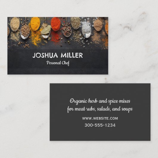 Gewürze Visitenkarte (Vorne/Hinten)
