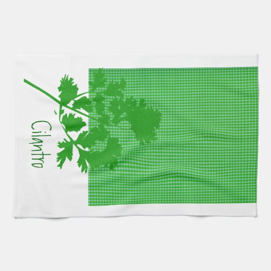 Gewürzecilantro-Küchen-Entwürfe Handtuch (Horizontal)