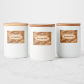 Gewürzetikett für Jar-Gold-Glitzer Lebensmitteletikett (Flaschen)