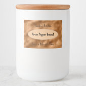 Gewürzetikett für Jar-Gold-Glitzer Lebensmitteletikett (Vorderseite)