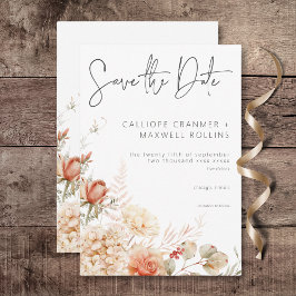 Gewürzfall Rost & Blush Blumenzehen Save The Date