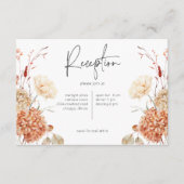 Gewürzfall Rust & Blush Boho Empfang Begleitkarte (Vorderseite)