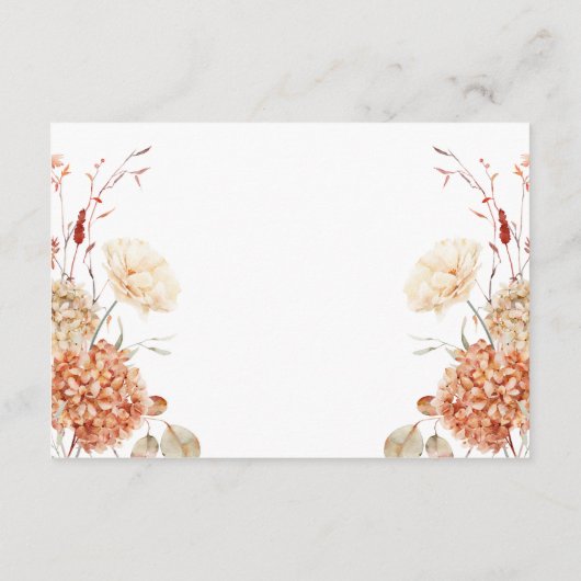 Gewürzfall Rust & Blush Boho Empfang Begleitkarte (Rückseite)