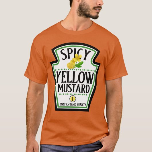 Gewürzgelber Mustard Halloween-Kostüm  T-Shirt (Vorderseite)