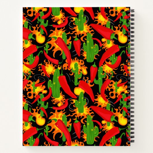 Gewürziger Chili Rezept Notizblock (Rückseite)