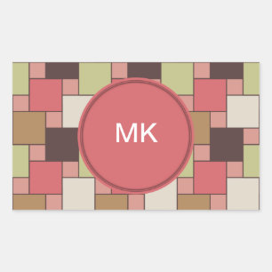 Gewürzkabinett Geometrisch Rechteckiger Aufkleber