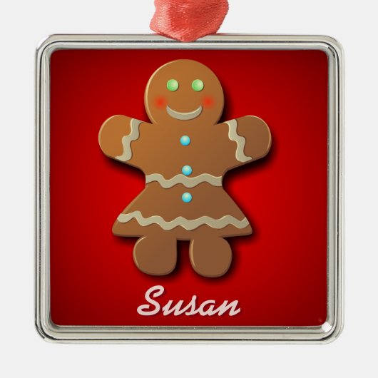 Gewürzkeks Silbernes Ornament (Vorne)