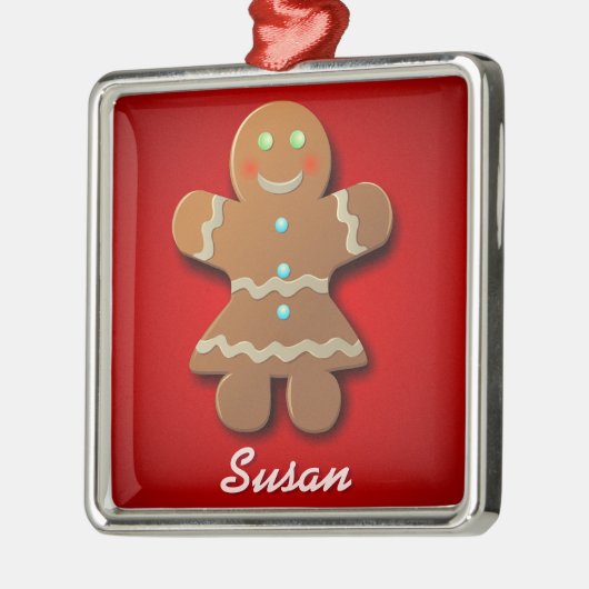 Gewürzkeks Silbernes Ornament (Links)