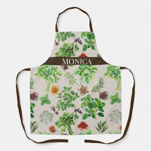 Gewürzkräuter und Gewürze Schürze (Vorderseite)