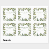 Gewürzkräuter und Gewürzmarken Quadratischer Aufkleber (Blatt)