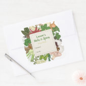 Gewürzkräuter und Gewürzmarken Quadratischer Aufkleber (Umschlag)