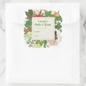 Gewürzkräuter und Gewürzmarken Quadratischer Aufkleber (Tasche)