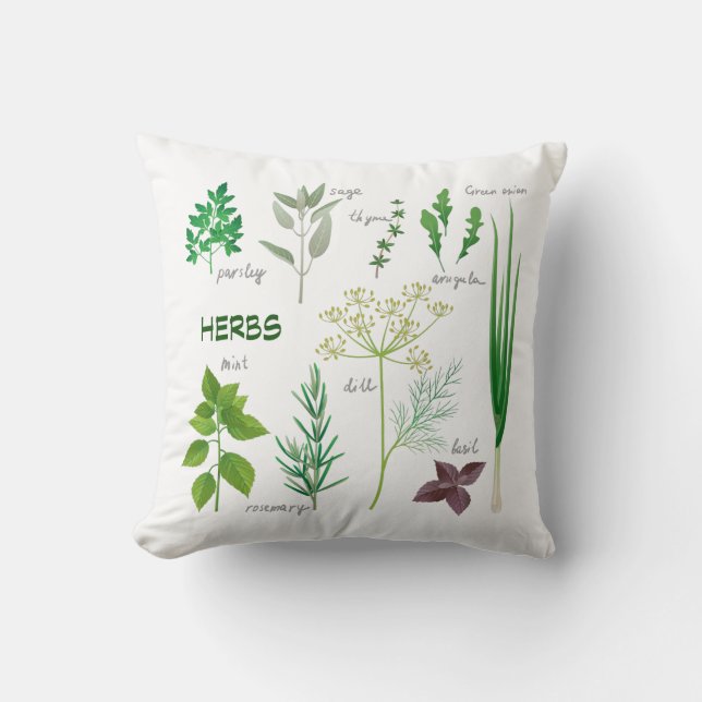 Gewürzkräuterpilz Kissen (Vorderseite)