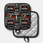 Gewürzküche Hot Chiles jamaikanische Küche Topflappen (Vorderseite/Rückseite)