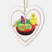 Gewürzküken und Eiern Keramik Ornament (Links)