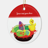 Gewürzküken und Eiern Keramikornament (Links)