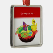 Gewürzküken und Eiern Ornament Aus Metall (Rechts)